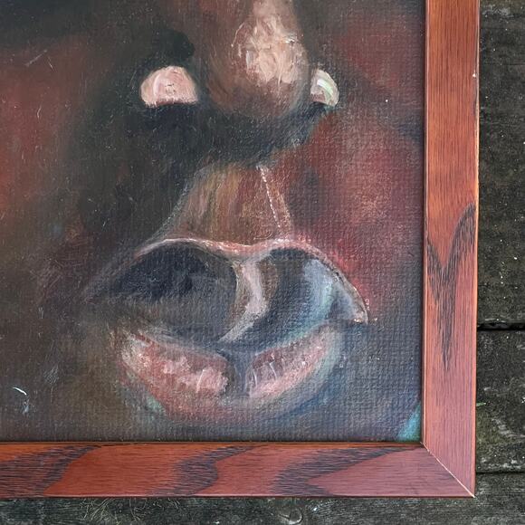 Raél Jero Salley Signed Original Framed Oil Painting Portrait Black Child Canvas - Picture 5 of 14